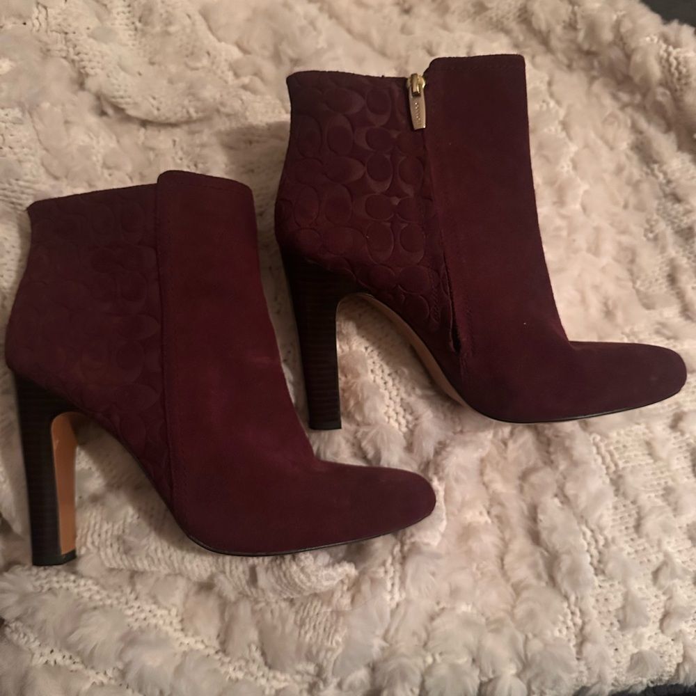 COACH | Hanni Signature Embossed Leather Ankle Bootie Size 10 - Picture 10 of 10